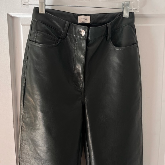 Aritzia Wilfred Melina Leather Pants Size 2 - Picture 2 of 6
